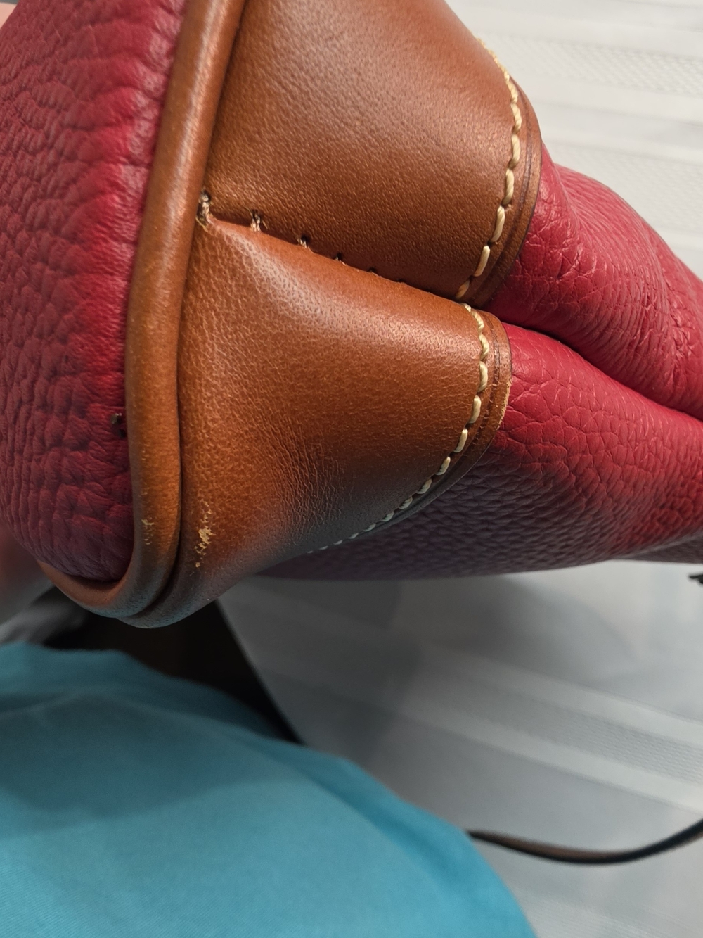 Dooney & Bourke Red Pebble Leather Crossbody Bag - Picture 7 of 8